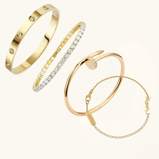 Set de 4 Pulseras - Dorado