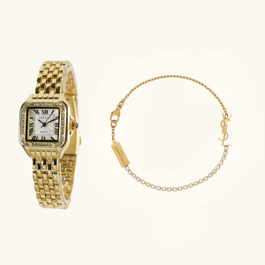 Set de Reloj y Pulsera de 2 Piezas "Sofía"