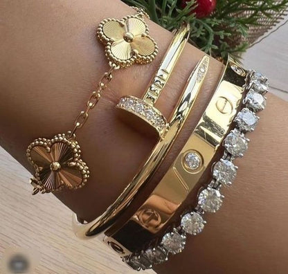 TRÉBOL | Pulsera Dorada