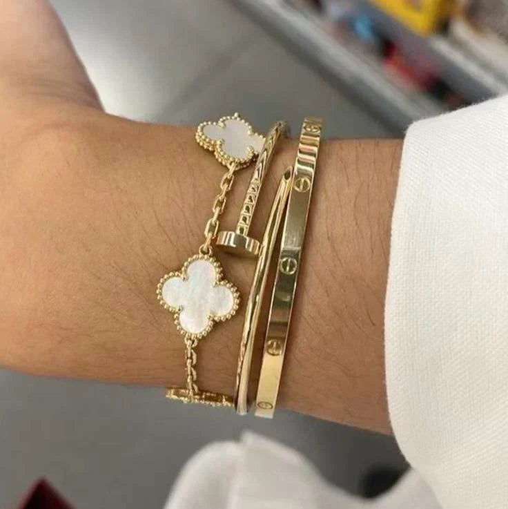 TRÉBOL | Pulsera Blanca